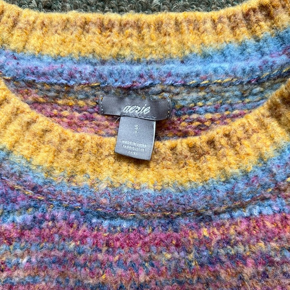 Aerie Oversized Chunky Knit Sweater Womens Small Colorful Pastel - Picture 4 of 5